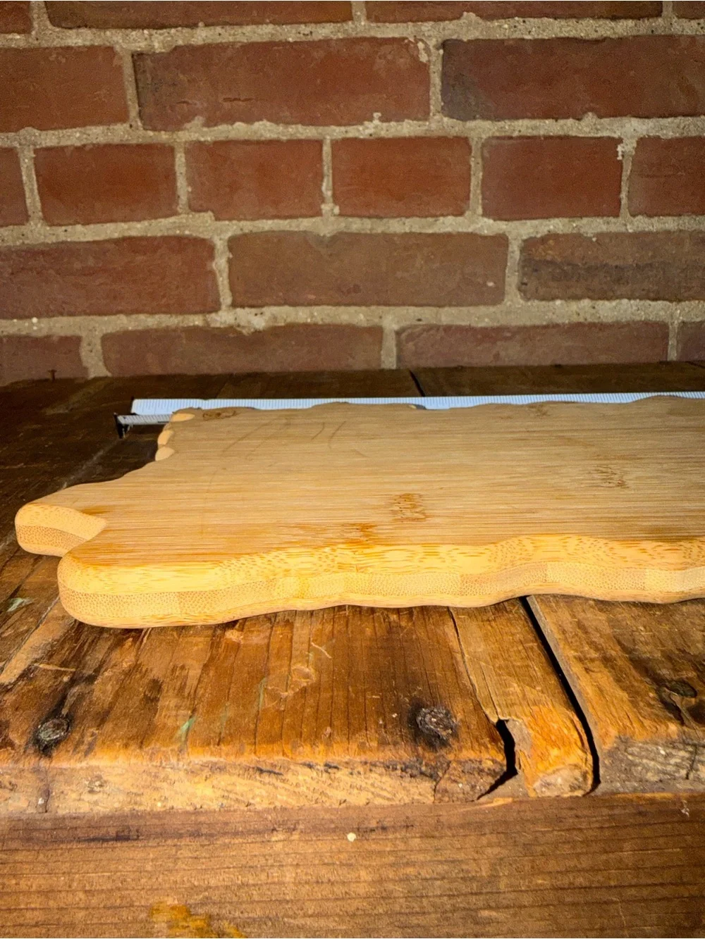 Totally Bamboo Puerto Rico Shaped Cutting Board Charcuterie Serving Tray